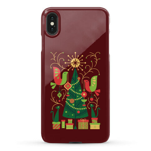 Vintage Christmas Tree Decorating Phone Case